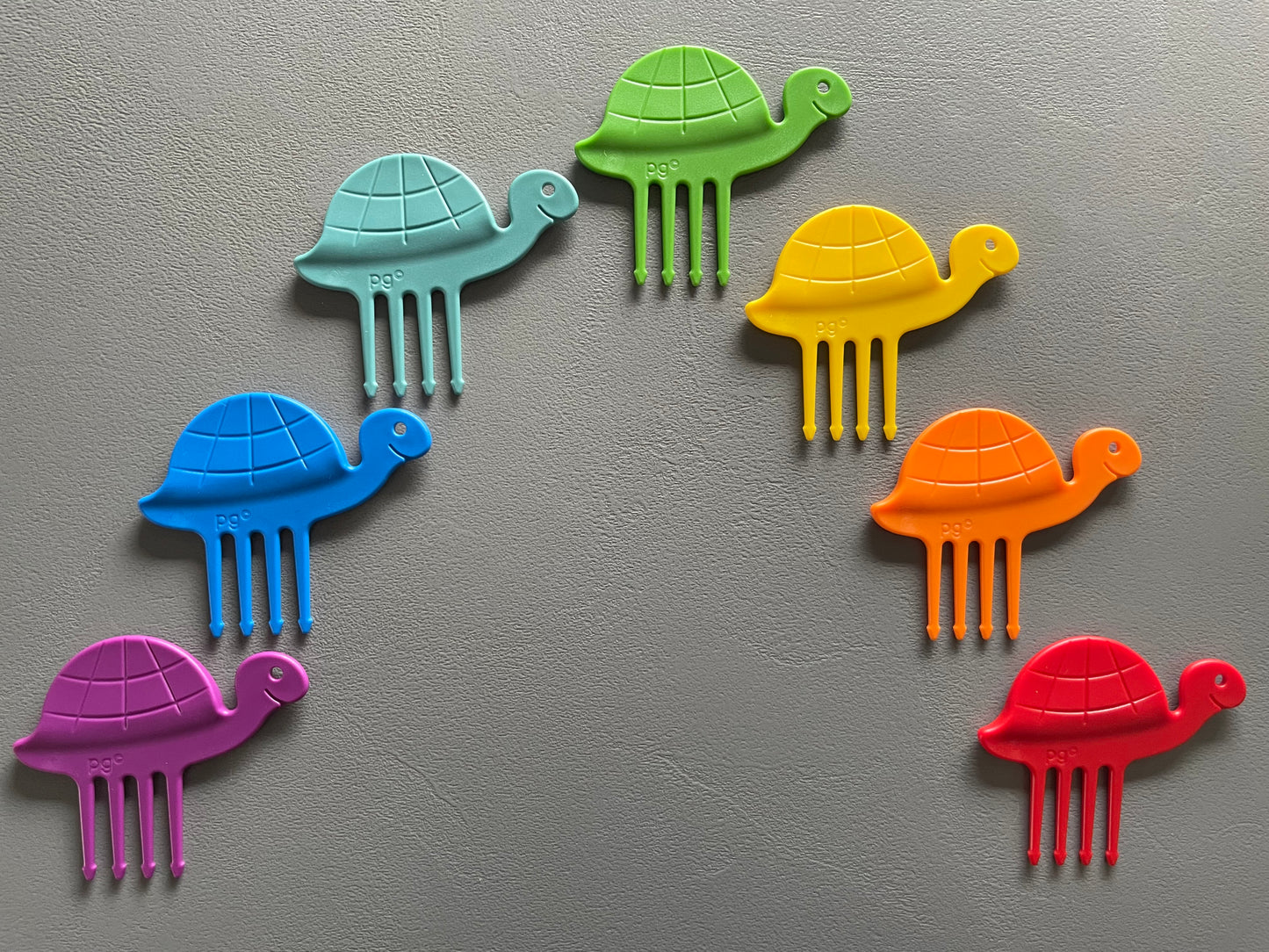 Pieksi set of 7 “Turtle Rain” 🐢🌈