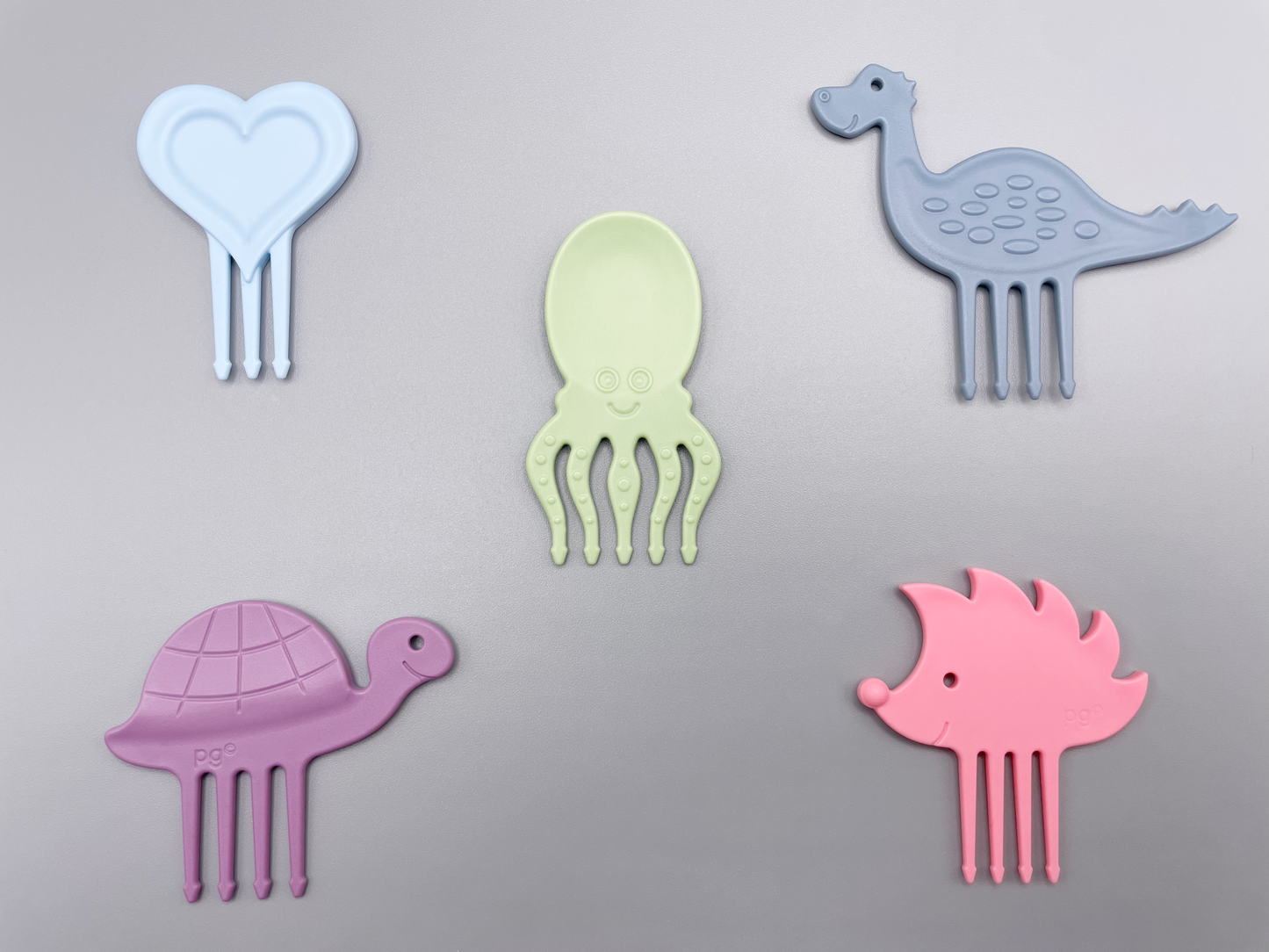 Pieksi 5er Set "Pieksi me softly" 🦔🐢🦕🐙❤️