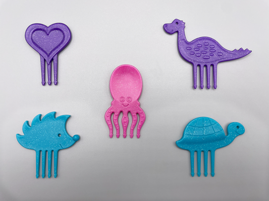 Pieksi 5er Set "Glitzi Five" 🦔🐢🦕🐙❤️