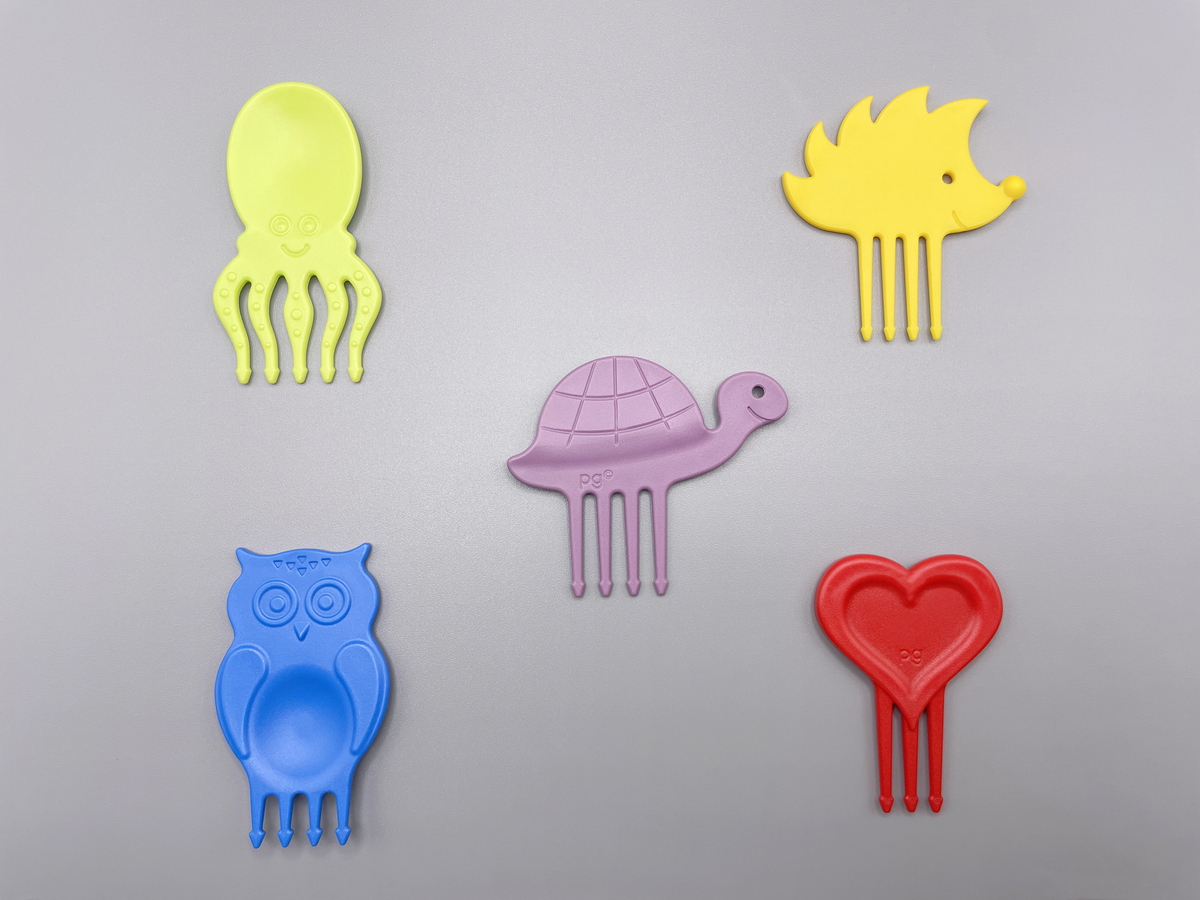 Pieksi set of 5 "Glückwunsch" 🦔🐢🐙🦉❤️