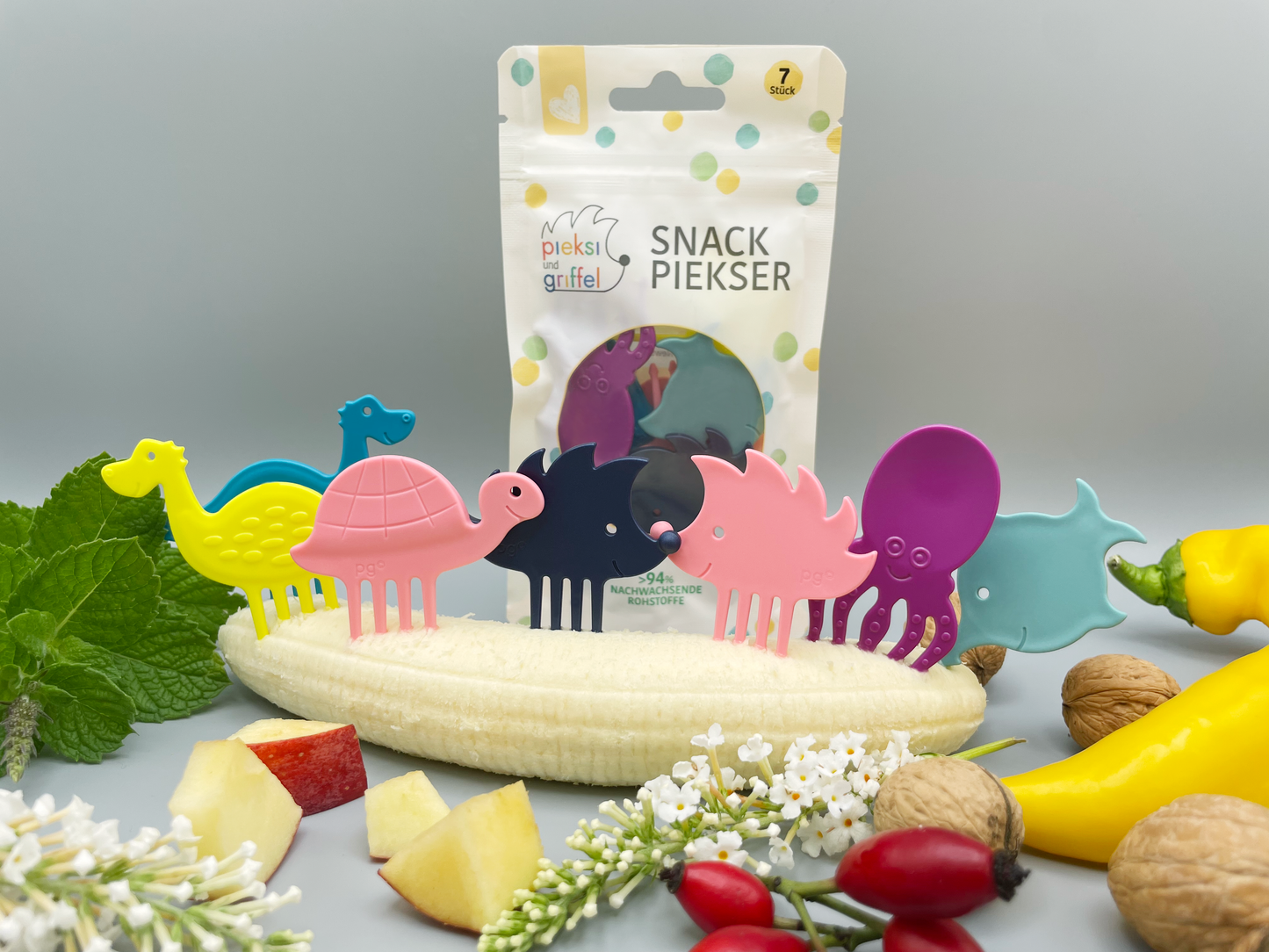 Pieksi 7er Set "Feel Good Pieksis" ☺️🦔🐢🐟🦕🐙