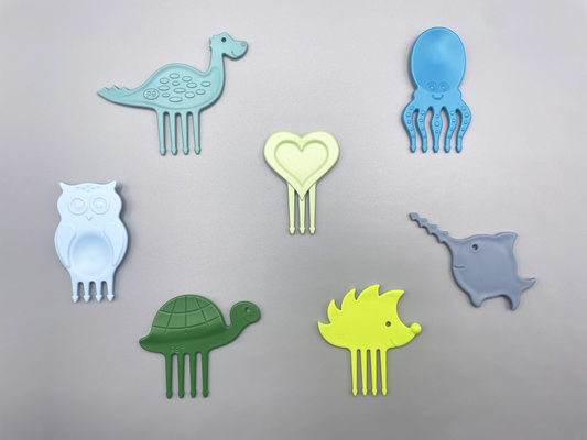 Pieksi 7er Set "Splashy Seven" 🦔🐢🦕🐙🐟❤️🦉