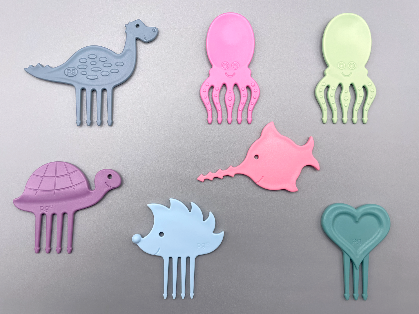 Pieksi 7er Set "Sweet Softies" 💟🦔🐢🦕🐙🐟❤️