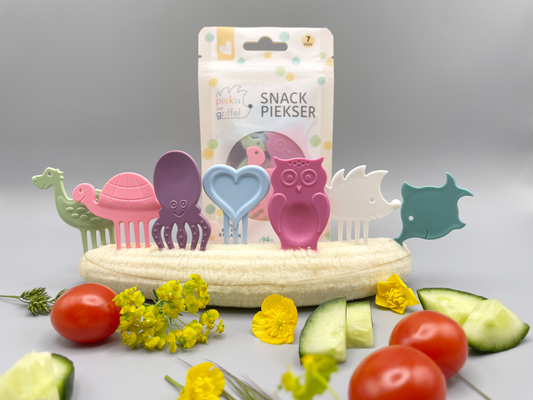 Pieksi 7er Set "Sweet & Soft" 🦔🐢🦕🐙🐟❤️🦉