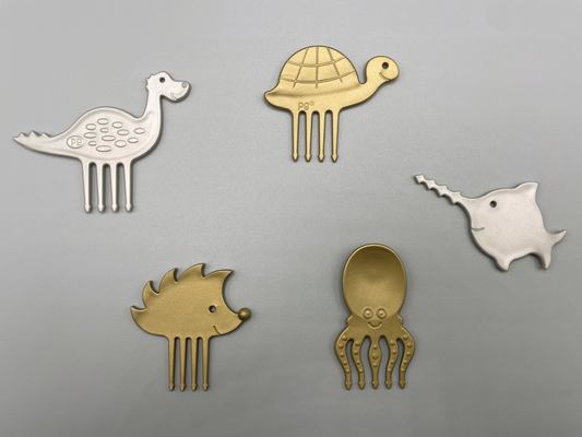 Pieksi 5er Set "Metal Glow" 🦔🐢🦕🐙🐟